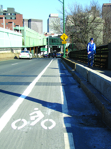 image of street with bike lane